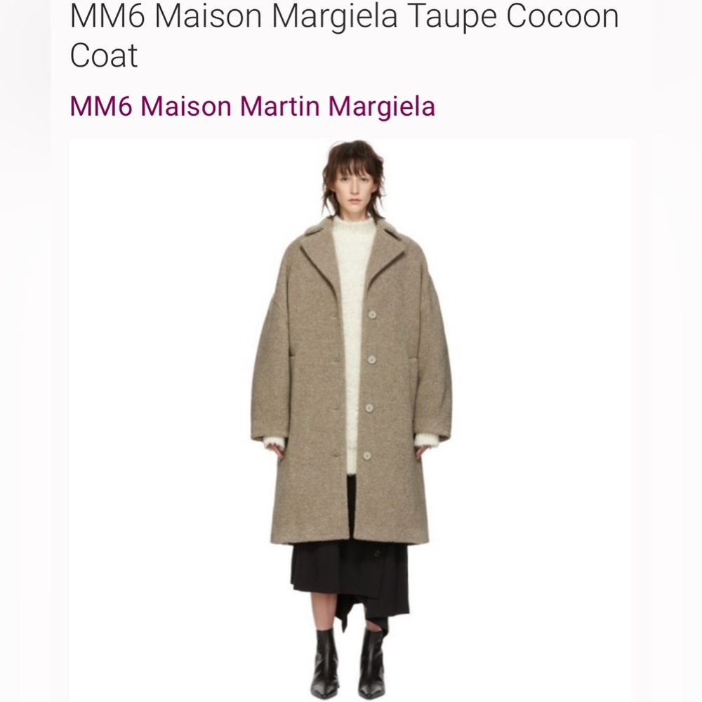 Maison Martin Margiela MM6 Taupe Cocoon Coat